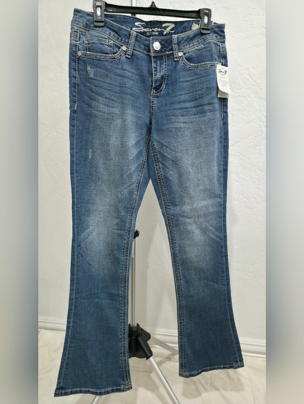 Seven7 Medium Blue Flared Jeans